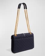 Image 3 of 5: Saint Laurent YSL Medium Triquilted Chain Shoulder Bag