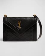 Image 1 of 5: Saint Laurent Gaby Mini Flap YSL Shoulder Bag in Quilted Smooth Leather