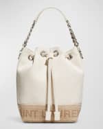 Image 1 of 6: Saint Laurent Rive Gauche Small Bucket Bag in Canvas