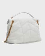 Image 3 of 5: Saint Laurent Lou Puffer Medium YSL Shoulder Bag in Quilted Jersey