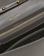 Image 4 of 5: Saint Laurent YSL Monogram Wallet on Chain in Smooth Leather