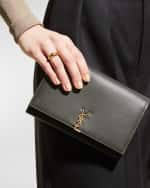 Image 5 of 5: Saint Laurent YSL Monogram Wallet on Chain in Smooth Leather