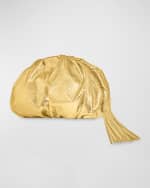 Image 4 of 6: Rebecca Minkoff Ruched Metallic Zip Clutch Bag