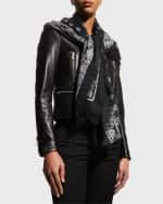 Image 3 of 3: Saint Laurent Paisley Cashmere-Blend Bandana Scarf