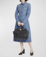 Image 2 of 5: Ferragamo The Studio Leather Top-Handle Satchel Bag