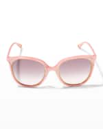 Image 4 of 5: Gucci Round Marble Acetate Sunglasses
