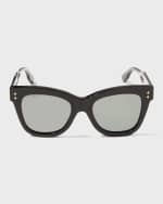 Image 4 of 5: Gucci Oversized Acetate Cat-Eye Sunglasses