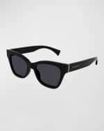 Image 1 of 2: Gucci Logo Injection Plastic Cat-Eye Sunglasses