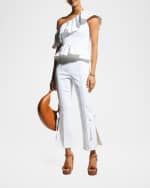 Image 4 of 5: Cinq a Sept Lou Denim Pants with Ties