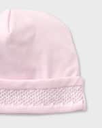 Image 2 of 2: Kissy Kissy Girl's Hand-Smocked Pima Cotton Baby Hat