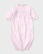 Image 1 of 2: Kissy Kissy Girl's Hand-Smocked Ruffle Gown, Size Newborn