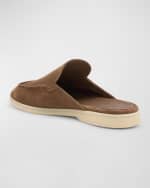 Image 3 of 6: Loro Piana Men's Suede Mule Loafers