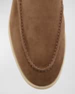 Image 4 of 6: Loro Piana Men's Suede Mule Loafers