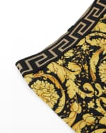 Image 2 of 3: Versace Girl's Barocco & Greca-Print Leggings, Size 4-6