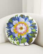 Image 1 of 2: Christian Lacroix Floribunda Ruisseau Round Cushion, 18"