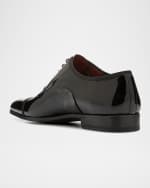 Image 3 of 6: Magnanni Men's Jadiel Patent Cap-Toe Oxfords
