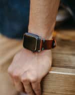 Image 3 of 5: Bluebonnet Italian Leather Apple Watch Band - 38,40,41mm