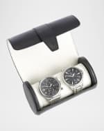Image 2 of 4: ROYCE New York Personalized Suede-Lined Leather Double Watch Roll
