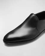 Image 3 of 4: John Lobb Men's Edward Leather Loafers