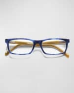 Image 3 of 3: Eyebobs Number Cruncher Rectangle Acetate Reader Glasses