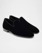Image 2 of 6: Magnanni Men's Jareth Velvet Venetian Loafers
