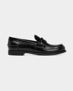 Image 1 of 5: Miu Miu Leather Penny Loafers
