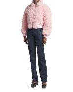Fluffy Shearling Crop Bomber Coat, image 5 of 5