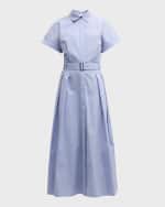 Image 2 of 6: Lafayette 148 New York Upland Shirtdress with Self-Belt