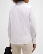 Image 5 of 6: Lafayette 148 New York Wright Stretch Cotton Shirt