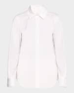 Image 1 of 6: Lafayette 148 New York Wright Stretch Cotton Shirt