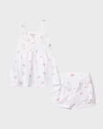 Image 1 of 3: Petite Plume Girl's Butterfly Charlotte 2-Piece Pajama Set, Size 6M-14