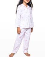 Image 3 of 3: Petite Plume Girl's Butterfly 2-Piece Pajama Set, Size 6M-14