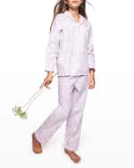 Image 3 of 3: Petite Plume Girl's Dorset Floral-Print 2-Piece Pajama Set, Size 6M-14