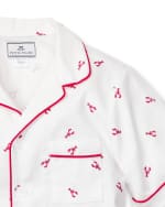 Image 2 of 3: Petite Plume Kid's Palmier Classic 2-Piece Pajama Short Set, Size 6M-14