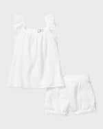 Image 1 of 3: Petite Plume Girl's Amelie 2-Piece Shorts Set, Size 6M-14