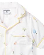 Image 2 of 3: Petite Plume Kid's Easter Gardens Pajama Shorts Set, Size 6M-14