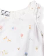 Image 2 of 3: Petite Plume Girl's Amelie Easter Gardens Ruffle Nightgown, Size 6M-14