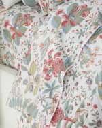 Image 1 of 3: Matouk Schumacher Pomegranate Full/Queen Flat Sheet