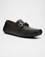 Image 5 of 6: Ferragamo Men's Parigi Gancini Leather Drivers