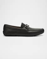 Image 1 of 6: Ferragamo Men's Parigi Gancini Leather Drivers