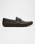 Image 1 of 6: Ferragamo Men's Parigi Gancini Leather Drivers