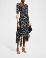 Image 2 of 5: Rickie Freeman for Teri Jon 3D Lace High-Low Cocktail Dress