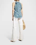 Image 3 of 5: Veronica Beard Taylor High-Rise Wide-Leg Jeans