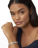 Image 2 of 4: LAGOS Sterling Silver and Gold White Caviar White Ceramic Diamond Link Bracelet