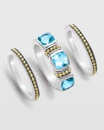 Image 5 of 5: LAGOS Rittenhouse Blue Topaz Triple 6mm Cushion-Set Ring