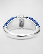 Image 3 of 5: LAGOS Sterling Silver Blue Caviar Ultramarine Ceramic Diamond Ring 9mm
