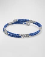 Image 3 of 5: LAGOS Sterling Silver Blue Caviar Ultramarine Ceramic Coil Bracelet