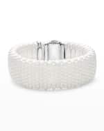 Image 1 of 4: LAGOS White Caviar White Ceramic Wide 23mm Rope Bracelet