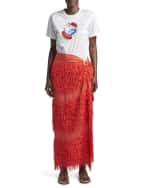 Image 6 of 6: Giorgio Armani Fringe Sarong Maxi Skirt