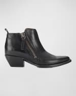 Image 1 of 5: Frye Sacha Rustic Dual-Zip Ankle Booties